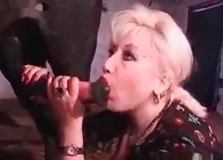 Fishnet-clad chick wants a fancy horse