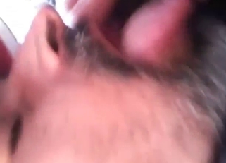 Handjob from a dude who fingers a wet hole