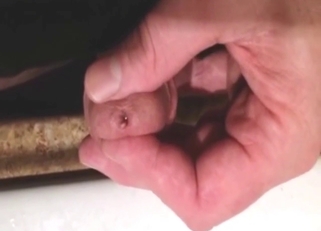 Dude's cock low-key births a nice maggot