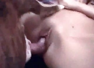 Close-up gape for a hot hole